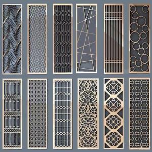 China Folding Stainless Steel Hotel Furniture Mobile Screen Partition Modern factory