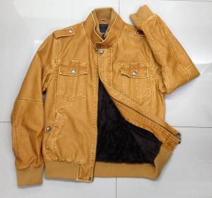 China B99912# Men's PU jackets stock(men's coat) factory