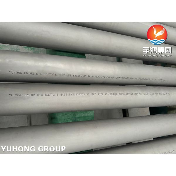 EN 10216-5 1.4462 UNS S32205 Duplex 2205 Stainless Steel Seamless Pipe