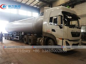 China 3 Axles 49100L Q370R Tank Semi Trailer For Liquid Ammonia Transport factory