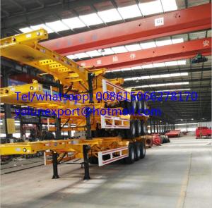 China Skeletal chassis 20ft 40ft container trailer factory