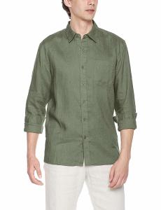 China 100% Linen Men'S Long Sleeve Woven Shirt Fall summer button down shirts factory