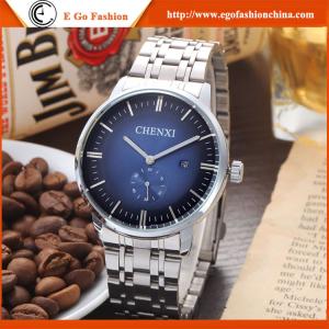 China 060A Leopard Blue Red White Mens Watch Stainless Steel Band Big Dial Watch Quartz Watches factory