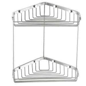 China Wall mounted Bathroom Storage Baskets OEM ODM Double Corner Shower Caddy factory