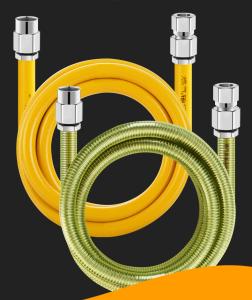 China Length 1.2m Fire Resistant Hose , DN20 Domestic Gas Meter Flexible Hose factory