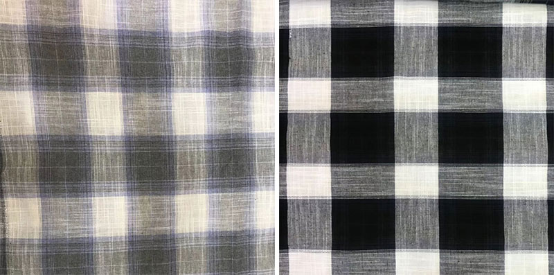 110-160gsm Plaid Yarn Dyed Linen Fabric