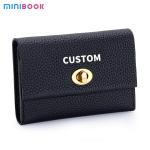GENUINE LEATHER Small Card Short Layer Cowhide Business Card Multifunctional