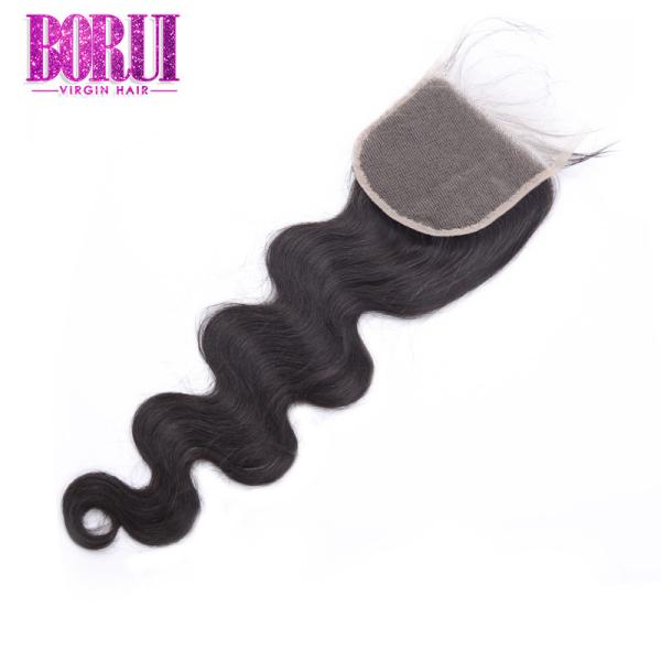 Brazilian Body Wave Human Hair Lace Closure Length 8-24'' Environmentally