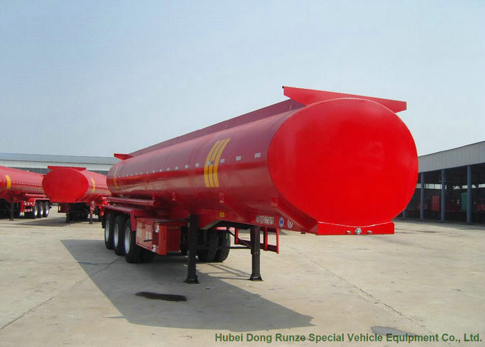 Tri Axle Stainless Steel Tanker Semi Trailer , Palm Oil / Crude Oil Tanker Trailer