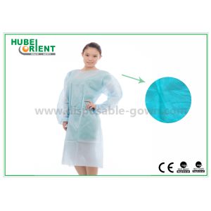 China OEM Disposable 30gsm PP Isolation Gowns With Elastic Wrist on sale