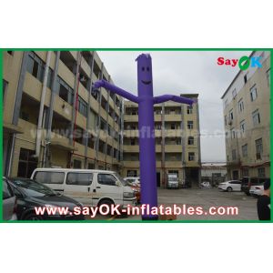 Dancing Inflatable Man Custom Green / Purple Guy Sky Inflatable Blow Up Dancing