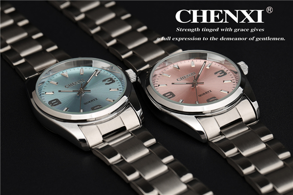 Fashion Ladies Watches Sapphire Glass Case Stainless Steel Watches Man Men's Quartz Watch
