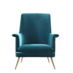 Scandinavian Simple Hotel Velvet Single Sofa Customized Colour Size