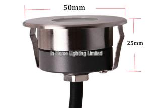 China Mini Round Stainless Steel LED Underground Light for Deck , 3W LED Step Light factory