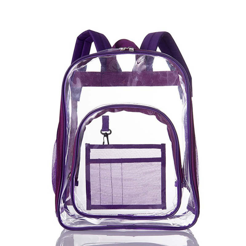 Custom Logo Clear Backpack Heavy Duty Pvc Transparent School Bag Backpack