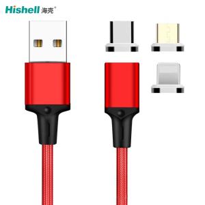China Hishell USB Magnetic Charging Cable Wear Resistance With LED Light factory