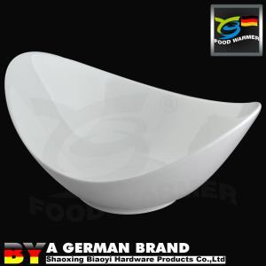 China FDA Food Grade LD Bone China Made 10.5&quot; White Porcelain Salad Bowl to Buffet Restaurant factory