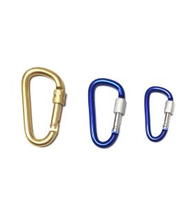 China High Performance Friction Climbing Carabiner Clips , Locking Carabiner Keychain factory