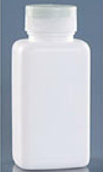 Customized 250ml Solid Turquoise Flip Plastic Square Capsule Bottle Plastic