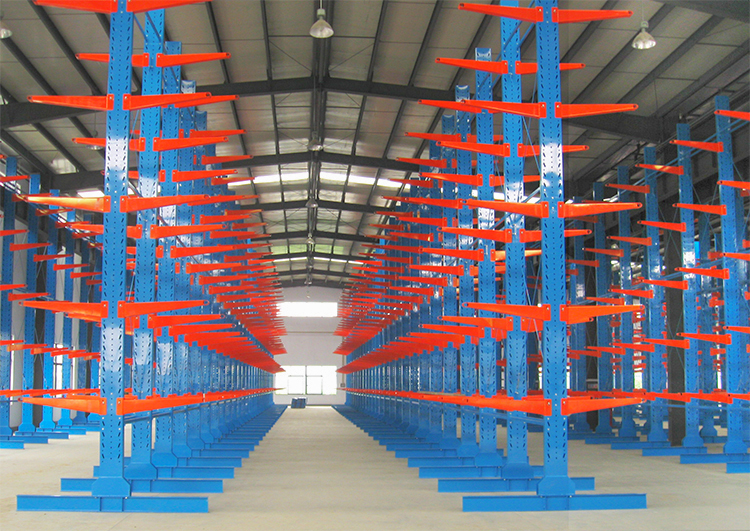 Blue/Orange/Grey/Yellow Outdoor Storage Cantilever Rack for Steel Pipe and Long Item