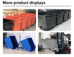 Waste Hopper Truck Portable Self Dumping Trash Hopper Tipping Bins