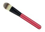 Red Wooden Handle Synthetic Hair Flat Top Foundation Brush In A Opppoly Bag