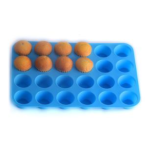 China Private Logo 24 Cup Bagel Baking Doughnuts Silicone Cake Molds factory