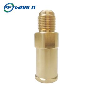 Precision CNC Brass Machining Accessories, Brass Injector, Gold