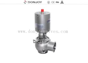China Aseptic Reversing Seat Valve DN25-DN150 with pneumatic actuator 304 / 316L factory
