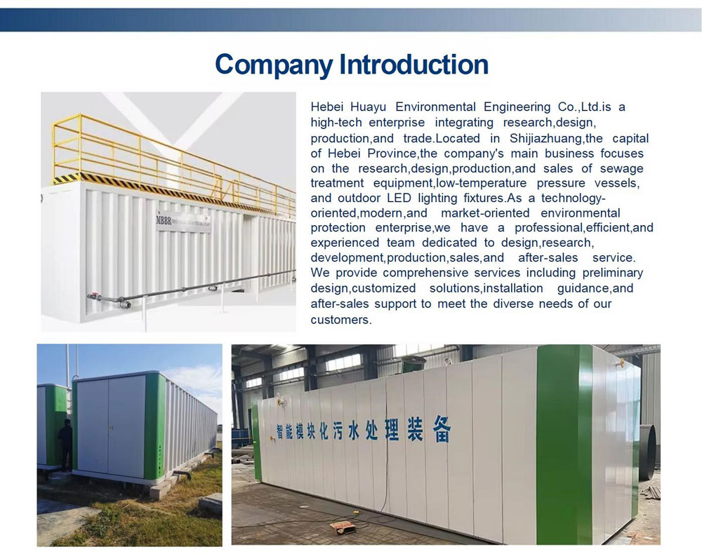 Domestic Wastewater Hospital Sewage Treatment Hotel Wastewater Treatment Package Sewage Treatment Plant