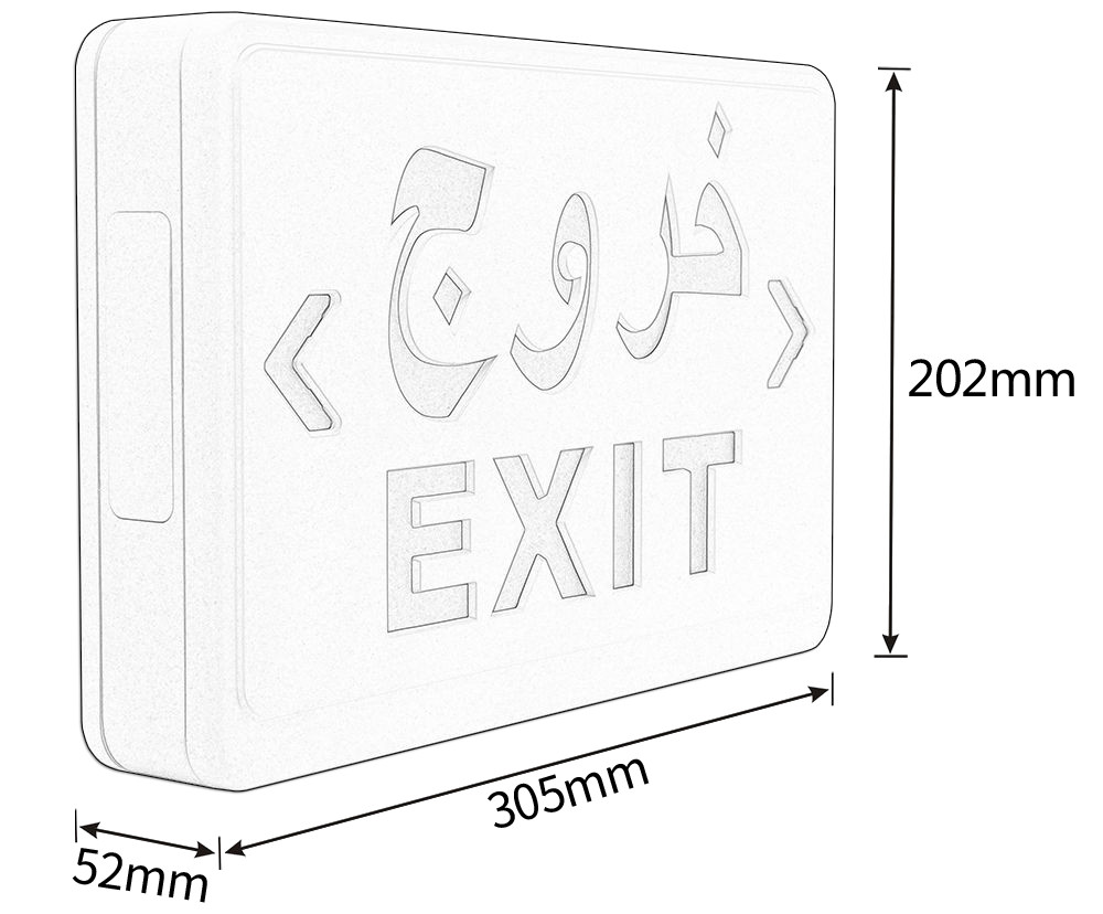 6500k Recessed Blade Spitfire Emergency Exit Light White 3watt