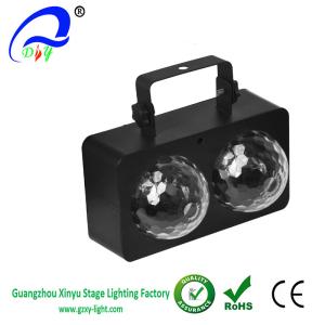 China Four Or Two Head Magic Crystal Ball Effect LED Disco Party Stage Light factory