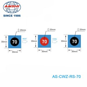 Irreversible Temperature Indicator Labels 2 Point 70 80 ℃ 158 176℉ 2 Temperature