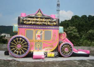 China Princess Carriage Inflatable Bouncy Castles With Lead Free PVC Tarpaulin Material factory