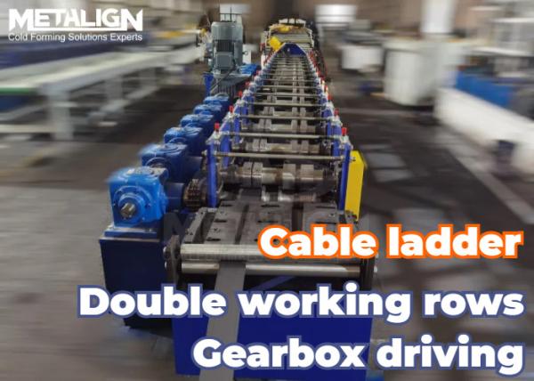 Flexible Ladder Type Cable Tray Manufacturing Machine With Gearbox Drive System