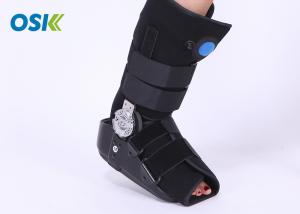 China Black Medical Walking Boot For Broken Foot , Pneumatic Walking Boot Universal Sizes factory