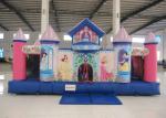 Pink Inflatable Princess Bounce House , Big Party Inflatable Bouncy Castle 5 X 5