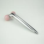 Pink 3D Y Shape jade ball roller Facial Massage Roller