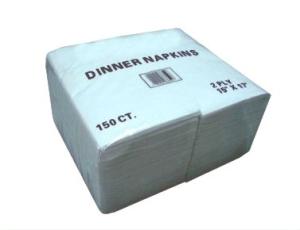 China Biodegradable Unbleached Paper Napkins White Paper Tissue 1 Ply 17gsm 33*18cm factory