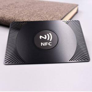 China Personalized Stainless Steel Metal Card , Contactless NFC Business Cards for Qr Code Brushed factory
