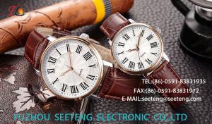 China WHOLESALE PU STRAP AND ALLOY CASE QUARTZ WATCHES CLASSICAL COUPLE WATCH factory