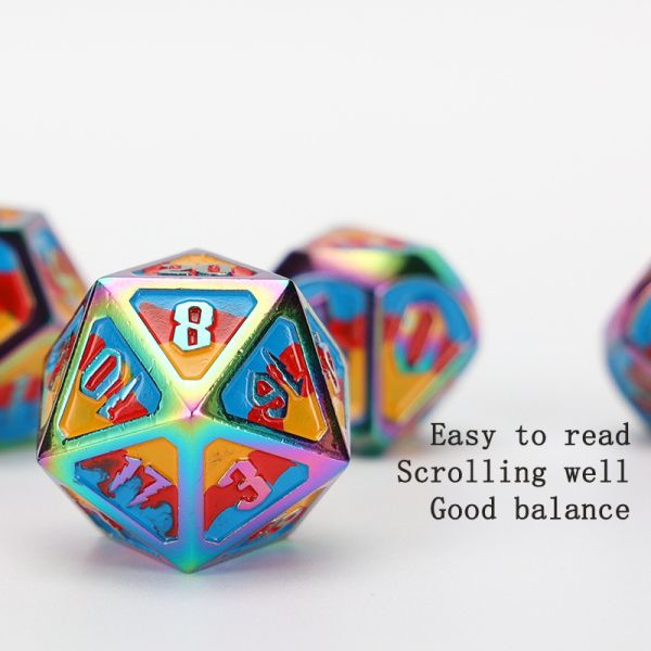 China Custom metal and plastic dice D20 game D & D polyhedron DND dice set RPG dice factory