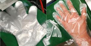 China 3m Length Disposable Plastic Glove Making Machine , 50pcs/Min PE Glove Machine factory