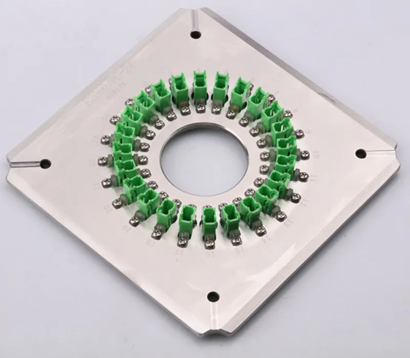 E2000PC24 Port Ferrule Optic Fiber Polishing Jig Hardening Stainless Steel S136