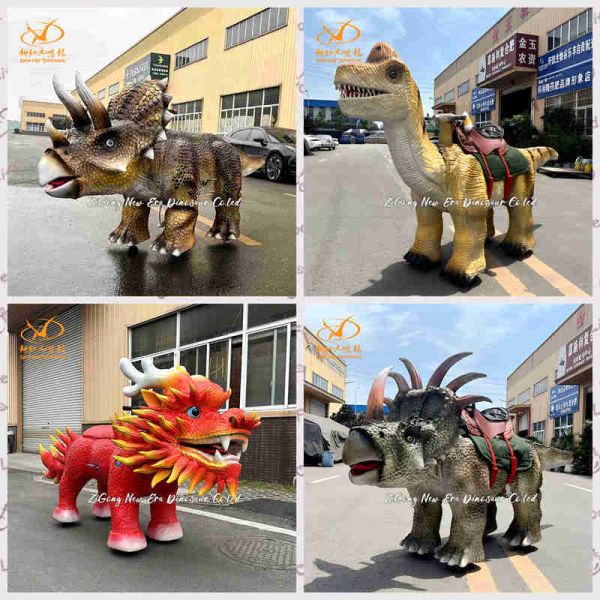 Robotic Walking Dinosaur Rides for Adults Interactive Jurassic Rides for Park