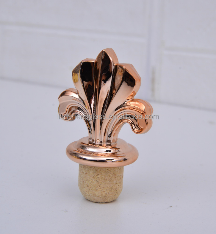 Flower Shape Cork Bottle Stopper For Non Spill Wine And Whisky Bottles Creative