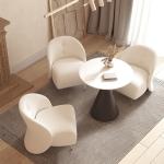 Living Room Furniture Modern Fabric Sofa Set White Flannelette Couch