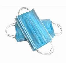 China Blue Color 3 Ply Non Woven Fabric Face Mask Customized Package 17.5x9.5 Cm factory