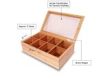 Attractive Design Bamboo Storage Organizer Tea Box Strong Magnetic Closure