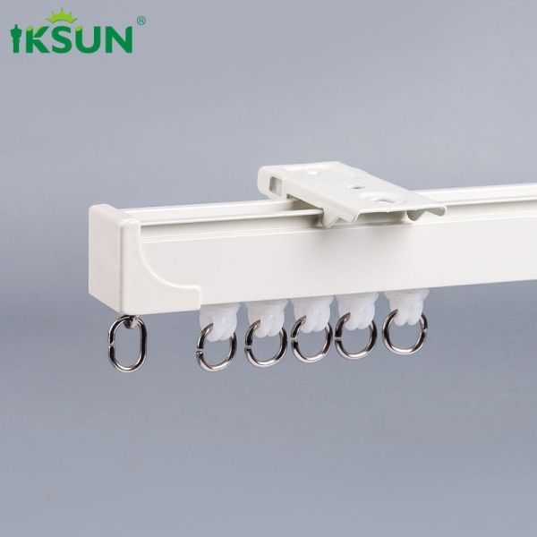 China Smooth 0.8mm Aluminium Curtain Track Extendable Ceiling Installation factory